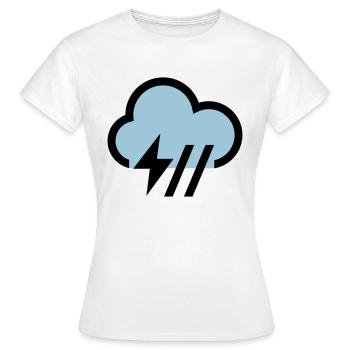 Storm, storm cloud icon, icon - Women's T-Shirt - white - Front - AI Model Female 172 dark (172cm)