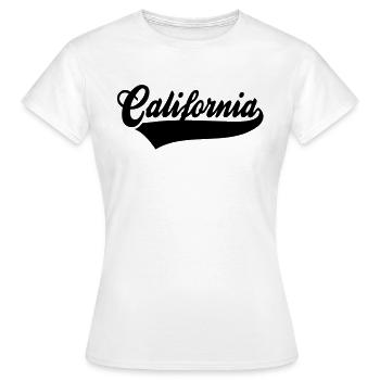 California - Frauen T-Shirt - Weiß - Vorne - AI Model Female 172 dark (172cm)