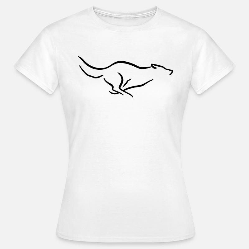 Runing Wolf - Frauen T-Shirt - Weiß