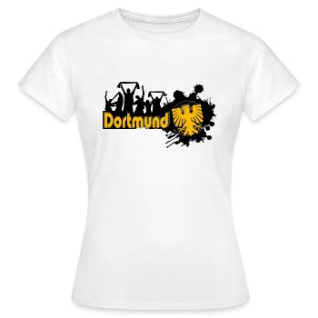 fan dortmund - T-shirt Femme - blanc - Devant - AI Model Female 172 dark (172cm)
