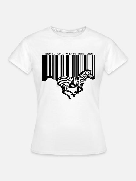 Zebra-Barcode - Frauen T-Shirt - Weiß