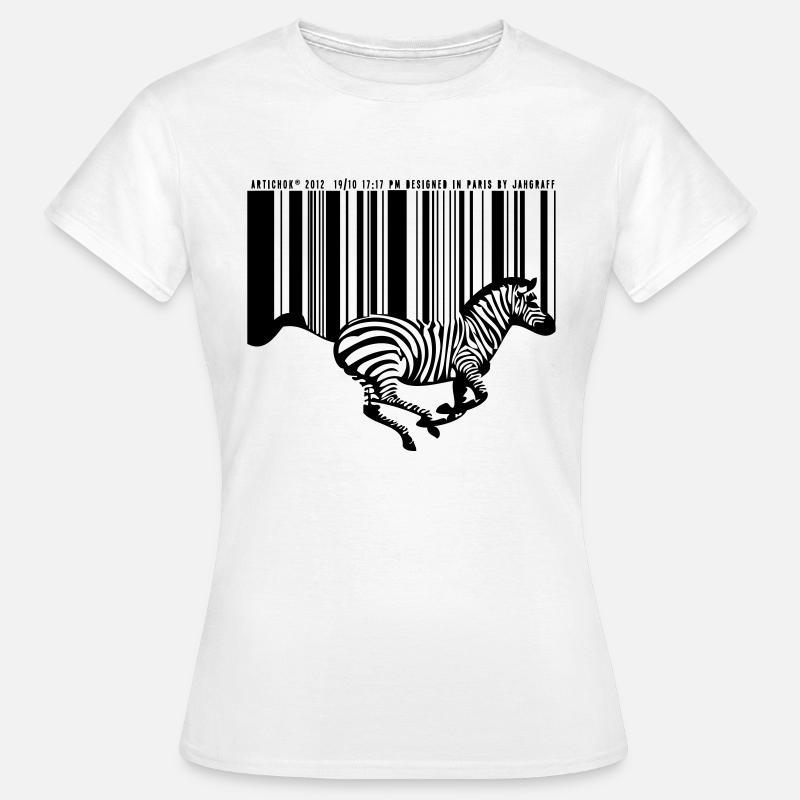 ZEBRA BARCODE - Women's T-Shirt - white