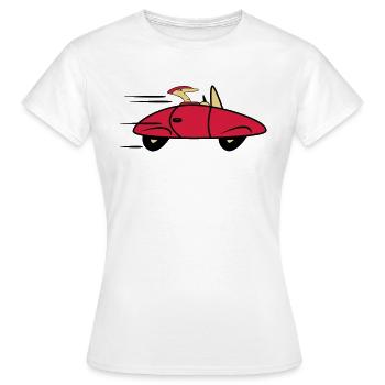 Auto Sportwagen schnell Wagen - Frauen T-Shirt - Weiß - Vorne - AI Model Female 172 dark (172cm)