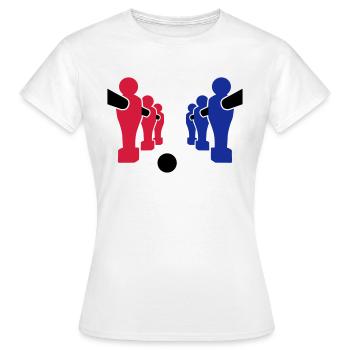 Tischkicker - Frauen T-Shirt - Weiß - Vorne - AI Model Female 172 dark (172cm)