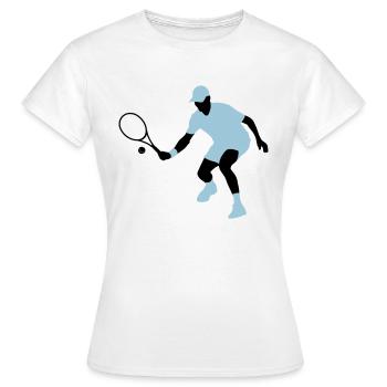 Tennisspieler-Schlagball - 2 Farben - Frauen T-Shirt - Weiß - Vorne - AI Model Female 172 dark (172cm)