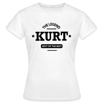 kurt - Frauen T-Shirt - Weiß - Vorne - AI Model Female 172 dark (172cm)