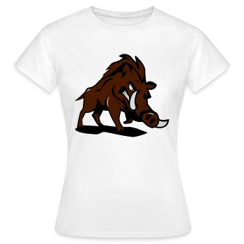 wildschwein dangereux - T-shirt Femme - blanc - Devant - AI Model Female 172 dark (172cm)