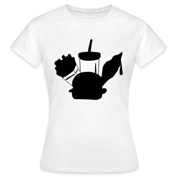 menu crème fast-food - T-shirt Femme - blanc - Devant - AI Model Female 172 dark (172cm)