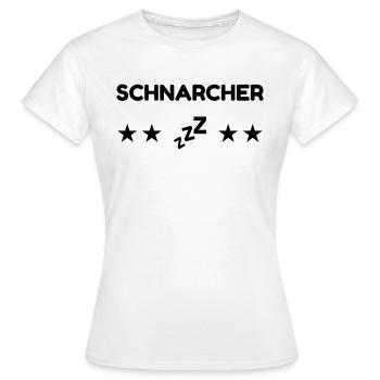 Ronfler / Ronfleur / Ronfleuse / Ronflement - T-shirt Femme - blanc - Devant - AI Model Female 172 dark (172cm)