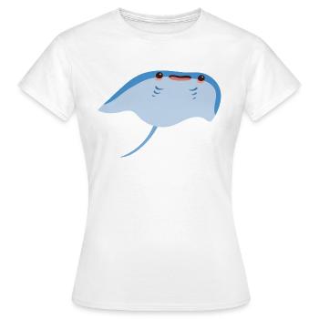 Raie - T-shirt Femme - blanc - Devant - AI Model Female 172 dark (172cm)