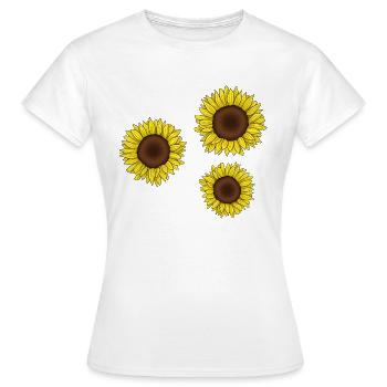 tournesols - T-shirt Femme - blanc - Devant - AI Model Female 172 dark (172cm)
