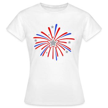 Feuerwerk Neujahr Geschenk - Frauen T-Shirt - Weiß - Vorne - AI Model Female 172 dark (172cm)