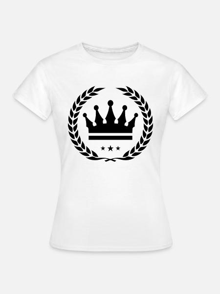 krone kranz symbol - Frauen T-Shirt - Weiß