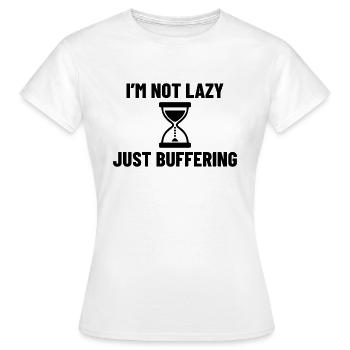JE NE SUIS PAS PARESSEUX JUSTE TAMPON - T-shirt Femme - blanc - Devant - AI Model Female 172 dark (172cm)