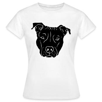 Staffordshire Bullterrier sombre - T-shirt Femme - blanc - Devant - AI Model Female 172 dark (172cm)