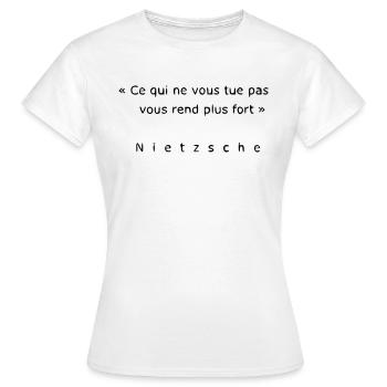 Nietzsche - T-shirt Femme - blanc - Devant - AI Model Female 172 dark (172cm)