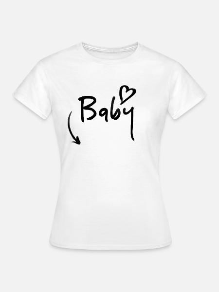 Babybauch - Frauen T-Shirt - Weiß
