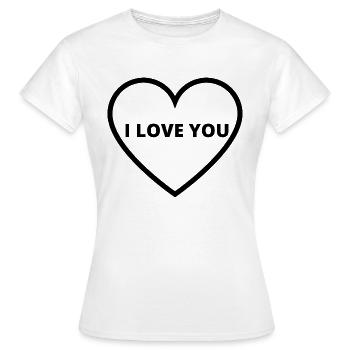 I LOVE YOU - T-shirt Femme - blanc - Devant - AI Model Female 172 dark (172cm)