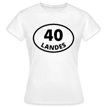40 landes - T-shirt Femme - blanc - Devant - AI Model Female 172 dark (172cm)