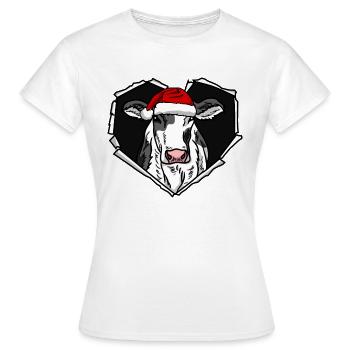 Cow crack torn perforated cap - Women's T-Shirt - white - Front - AI Model Female 172 dark (172cm)
