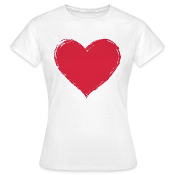 Heart - Women's T-Shirt - white - Front - AI Model Female 172 dark (172cm)