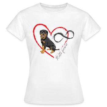 Rotti Love forever - T-shirt Femme - blanc - Devant - AI Model Female 172 dark (172cm)