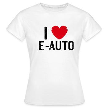 E Auto Elektro Auto E-Auto elektrisch e car - Frauen T-Shirt - Weiß - Vorne - AI Model Female 172 dark (172cm)