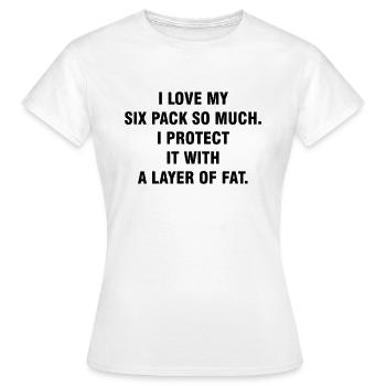LAYER OF FAT - Women's T-Shirt - white - Front - AI Model Female 172 dark (172cm)