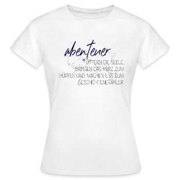 minimalistische Weltkarte03 - Frauen T-Shirt - Weiß - Vorne - AI Model Female 172 dark (172cm)