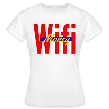 Wifi Money - Frauen T-Shirt - Weiß - Vorne - AI Model Female 172 dark (172cm)
