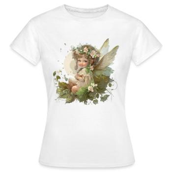 Blumenelfe - Frauen T-Shirt - Weiß - Vorne - AI Model Female 172 dark (172cm)
