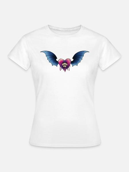 Gezahnte Fledermaus - Frauen T-Shirt - Weiß