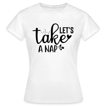 Let´s Take a Nap - Frauen T-Shirt - Weiß - Vorne - AI Model Female 172 dark (172cm)