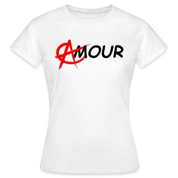Love: relational anarchy - Women's T-Shirt - white - Front - AI Model Female 172 dark (172cm)