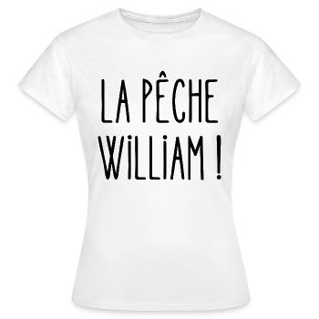 la pêche william - T-shirt Femme - blanc - Devant - AI Model Female 172 dark (172cm)