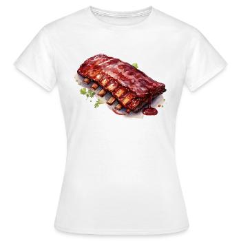 Côtes levées - T-shirt Femme - blanc - Devant - AI Model Female 172 dark (172cm)