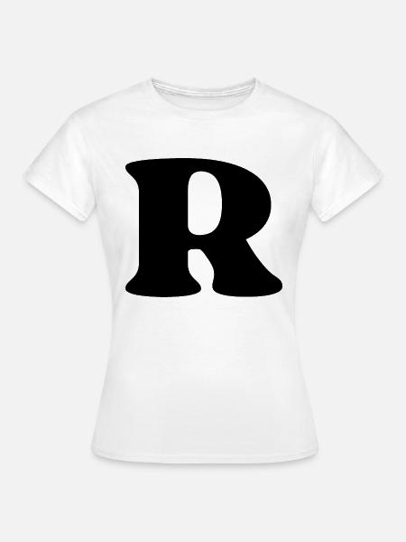 Lettre r - T-shirt Femme - blanc