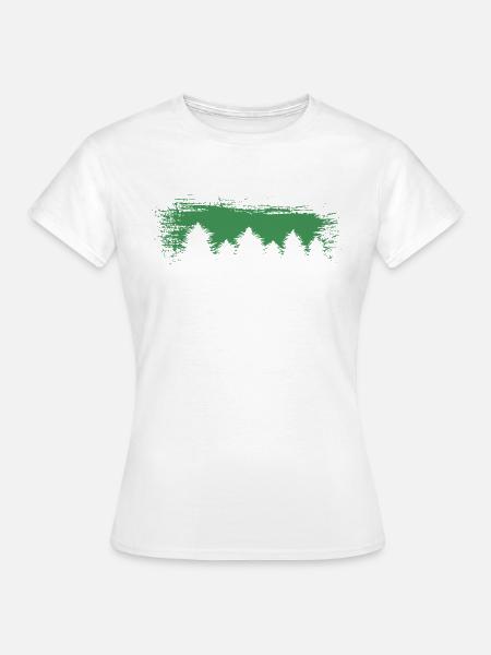 Wald Natur Baum Holz - Frauen T-Shirt - Weiß