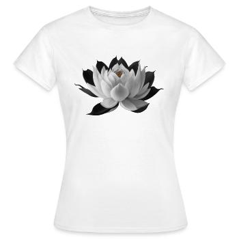 Weiße Seerose - Frauen T-Shirt - Weiß - Vorne - AI Model Female 172 dark (172cm)