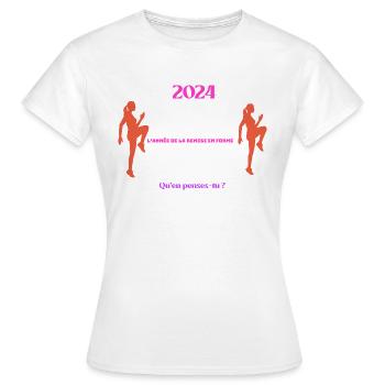 2024. En forme - Women's T-Shirt - white - Front - AI Model Female 172 dark (172cm)