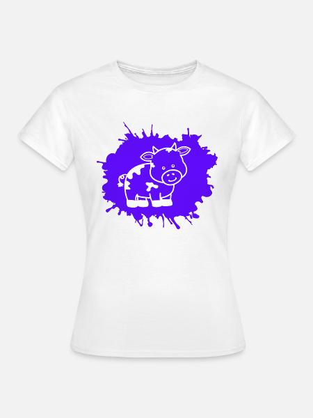 kuh klecks - Frauen T-Shirt - Weiß