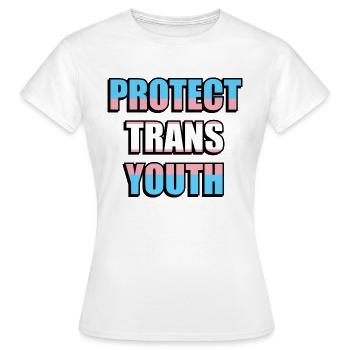 Schützen Sie Trans-Jugendliche - Frauen T-Shirt - Weiß - Vorne - AI Model Female 172 dark (172cm)