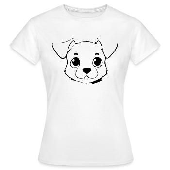 Niedlicher Hund - Frauen T-Shirt - Weiß - Vorne - AI Model Female 172 dark (172cm)
