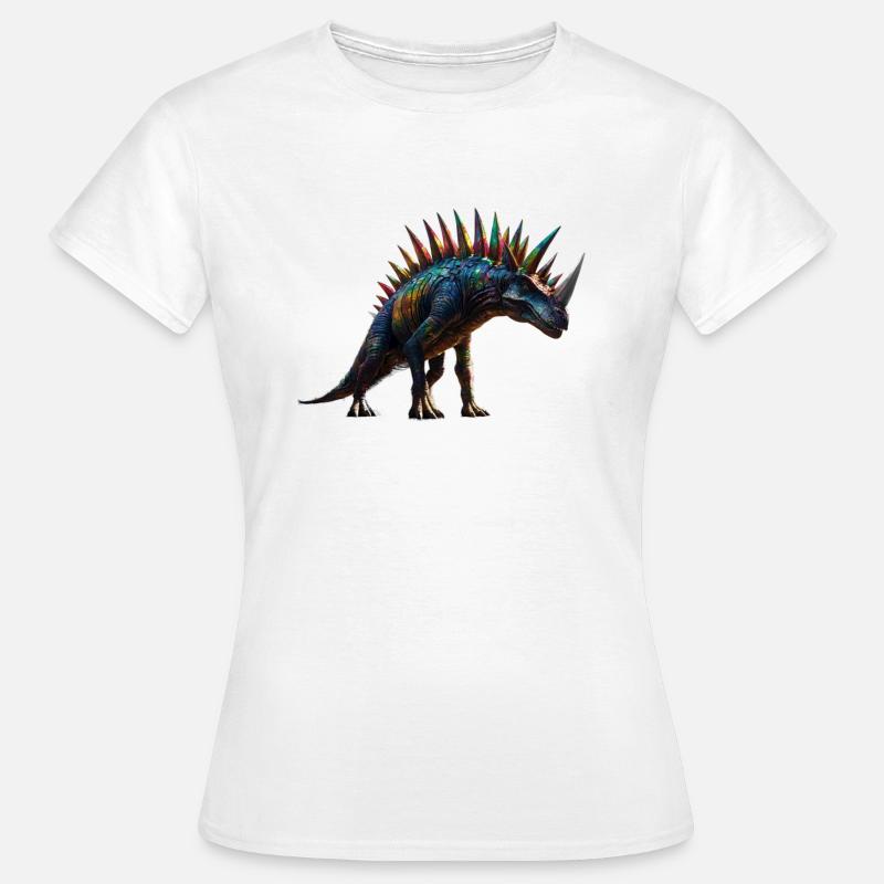 Rainbow Colored Dino Punk - Women's T-Shirt - white