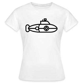 U-Boot-Boot - Frauen T-Shirt - Weiß - Vorne - AI Model Female 172 dark (172cm)