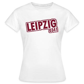 Leipzig - 0341 - Indicatif régional - Saxe - T-shirt Femme - blanc - Devant - AI Model Female 172 dark (172cm)