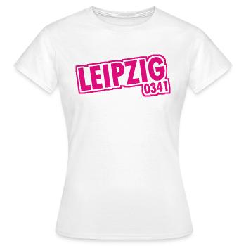 Leipzig - 0341 - Indicatif régional - Saxe - T-shirt Femme - blanc - Devant - AI Model Female 172 dark (172cm)