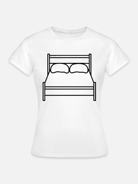 Bett - Frauen T-Shirt - Weiß