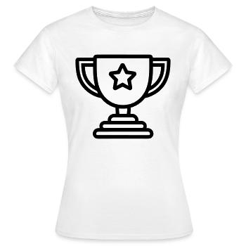 trophée - T-shirt Femme - blanc - Devant - AI Model Female 172 dark (172cm)