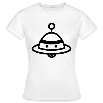 fliegende Untertasse - Frauen T-Shirt - Weiß - Vorne - AI Model Female 172 dark (172cm)